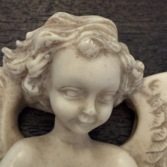 VTG Winged Angel Bust Holding Bird Old World Style Cherub Wall Decor Italian - Picture 2 of 11